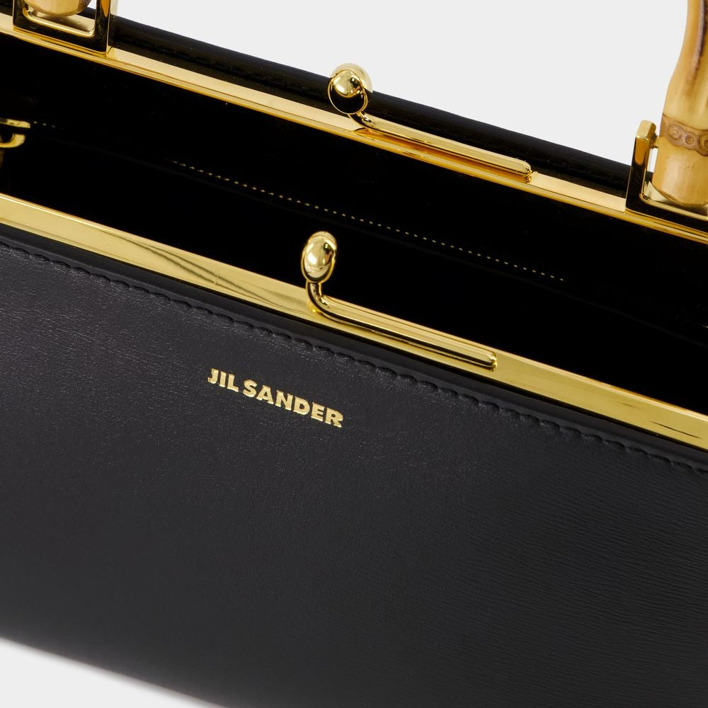 Jil Sander Hobo Goji Mini Bag - Leather - Black