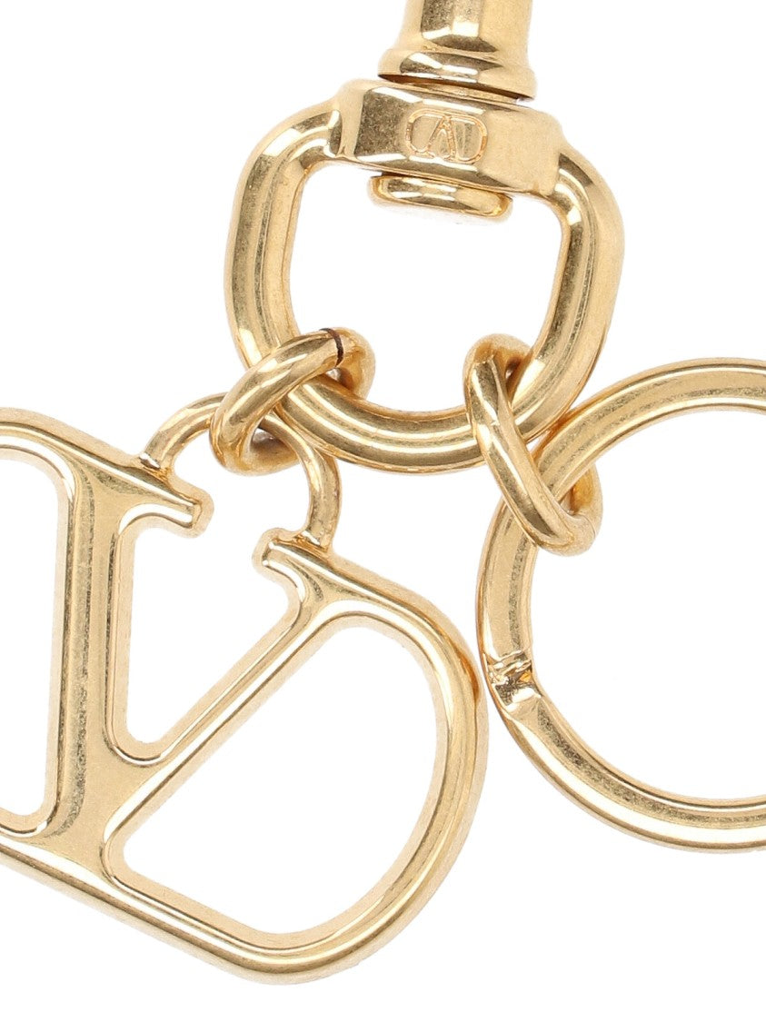 Valentino Garavani Vlogo Signature Keychain – Gold
