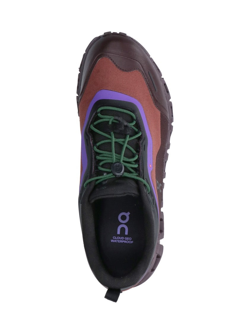 On Burgundy Cloud 6 Geo Waterproof Sneakers