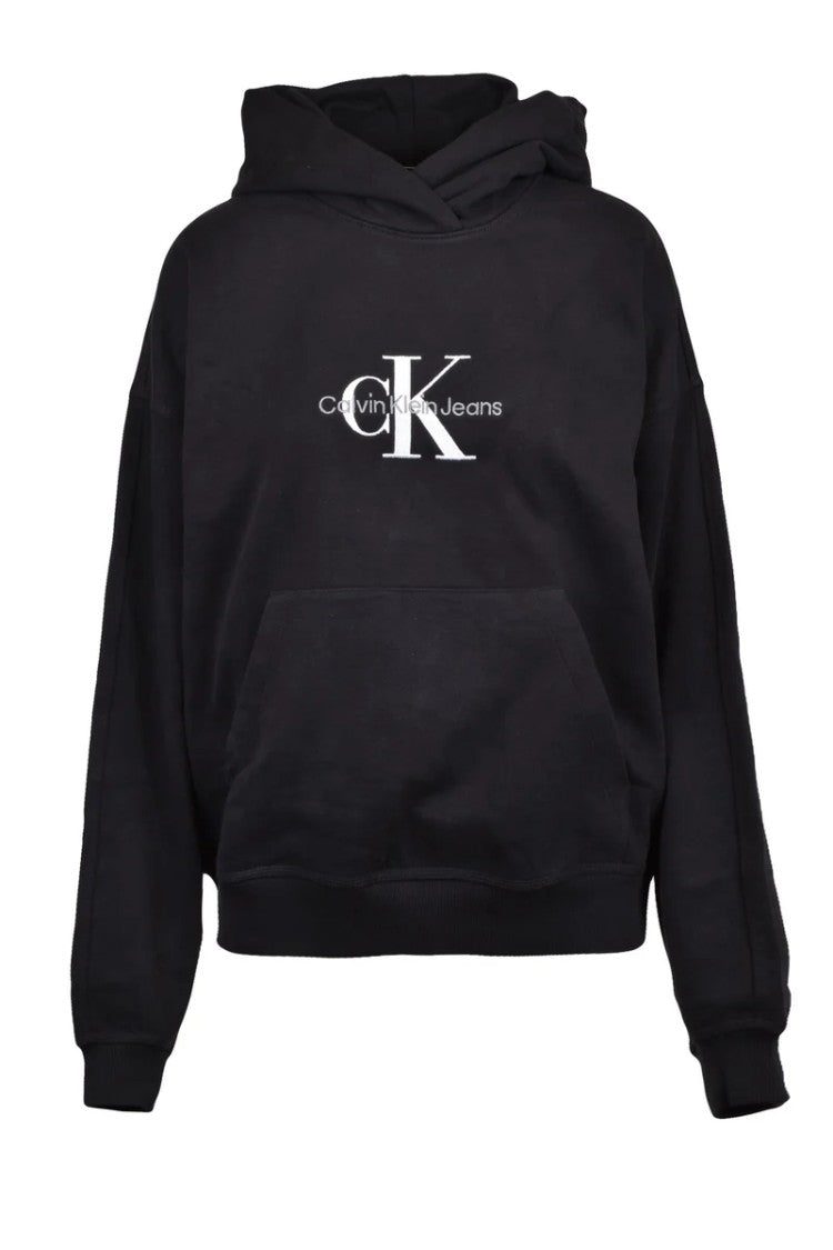 Calvin Klein Jeans Black Oversized Hooded Hoodie