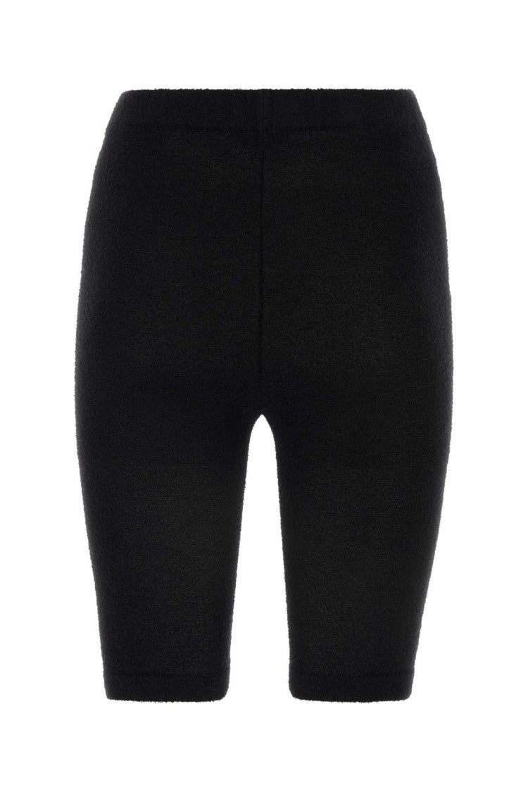 Balenciaga Black Stretch Terry Fabric Leggings