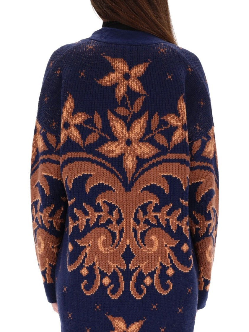 Etro Intricate Patterned Wool Cardigan