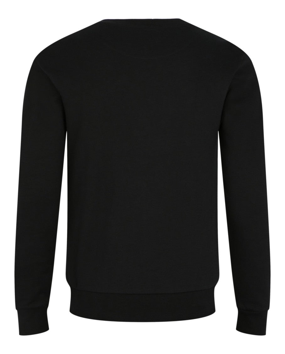 Bally Script Logo Graphic Black Sweatshirt With Glitter Accents
