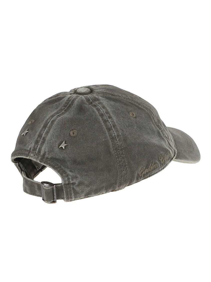 Golden Goose Vintage-Inspired Cotton Baseball Cap With Star Emblem