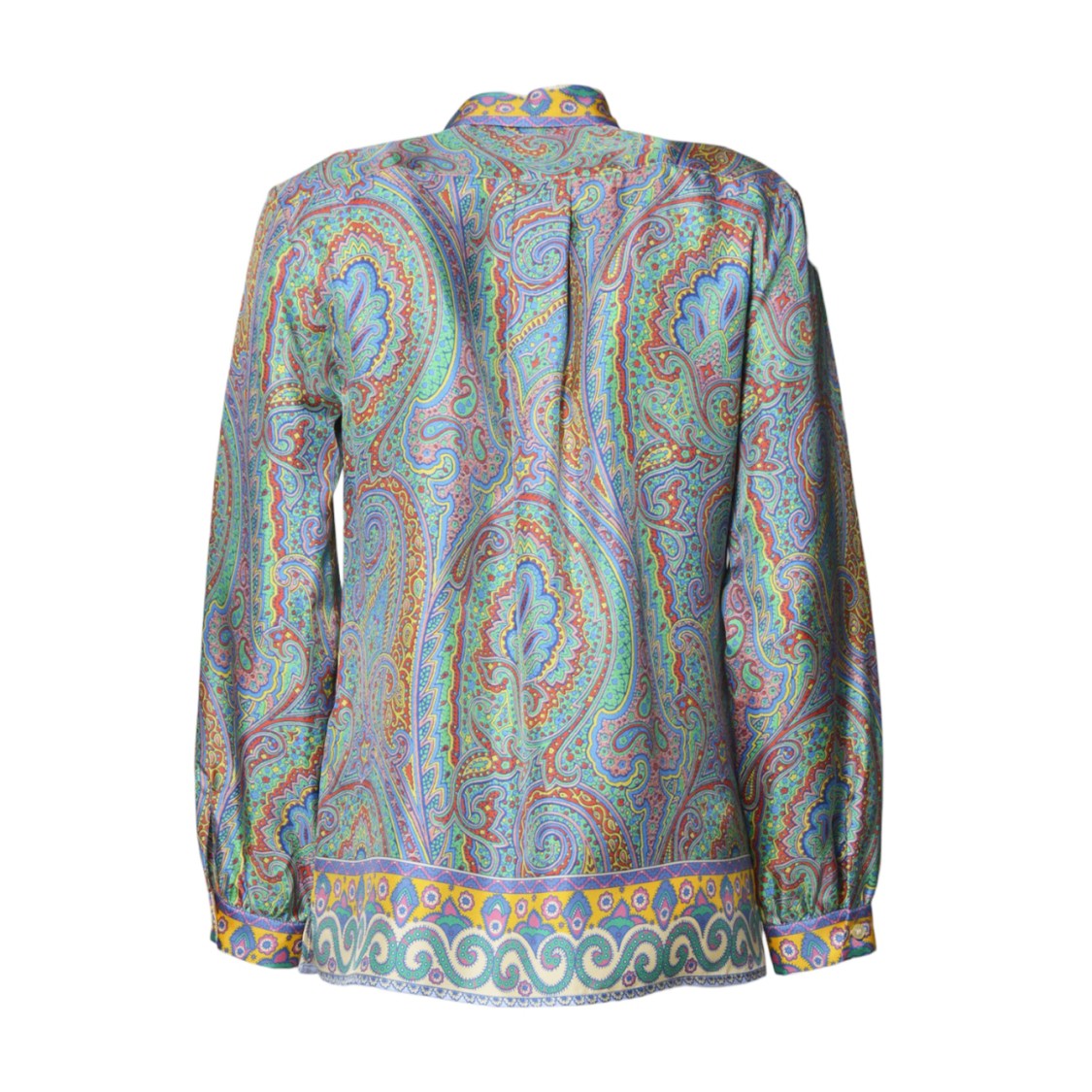 Etro Multicolored Silk Shirt Paisley Print