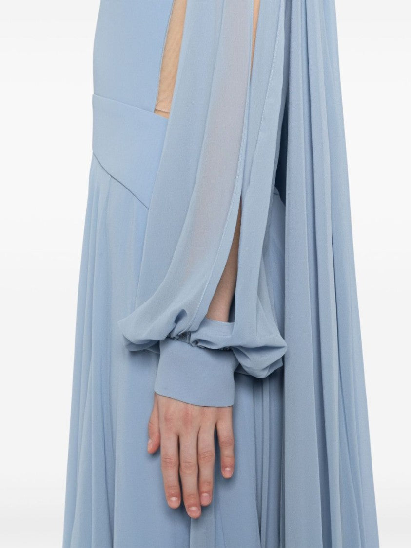 Saiid Kobeisy Crepe Georgette Long Dress