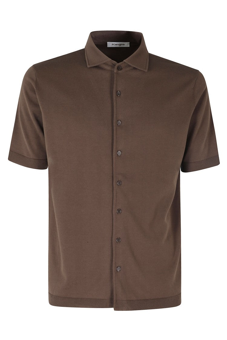 Kangra Coffee Short Sleeve Cotton Sweater Polo Shirt