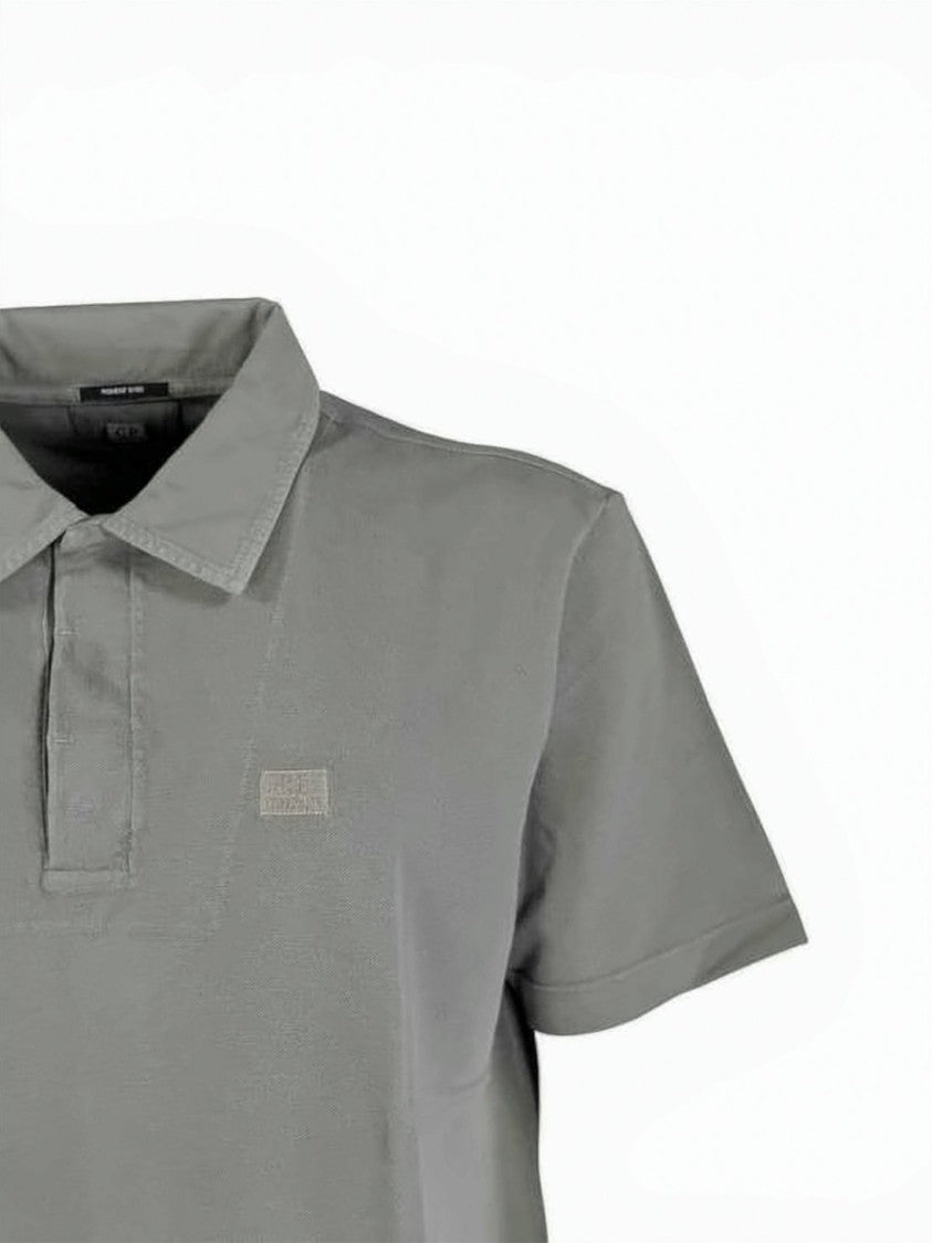C.P. Company Short-Sleeved Polo Shirt With Classic Collar And Button Placket