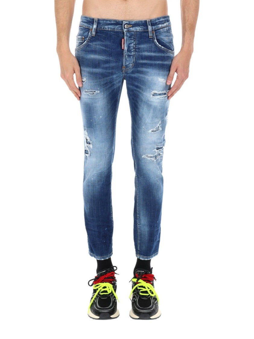 Dsquared2 Belvira Medium Blue Distressed Jeans