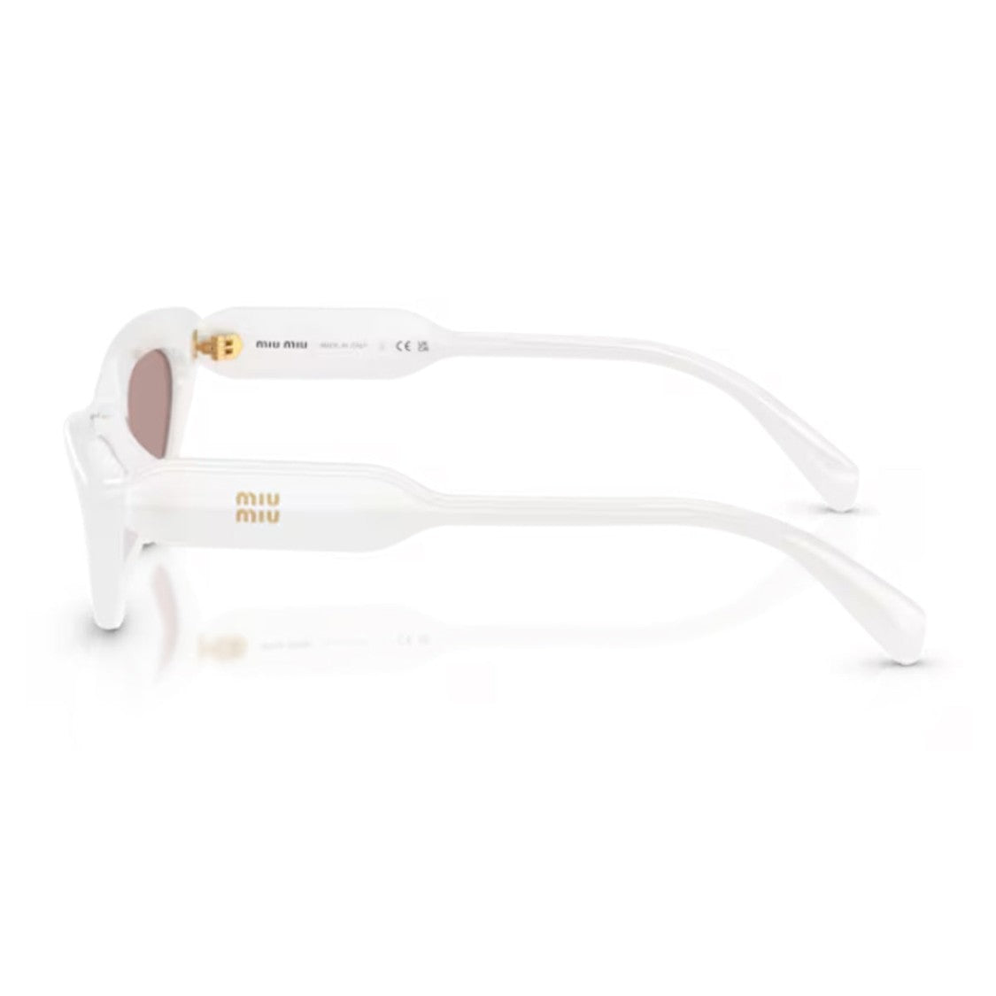 Miu Miu Bianco Vertical Logo Sunglasses