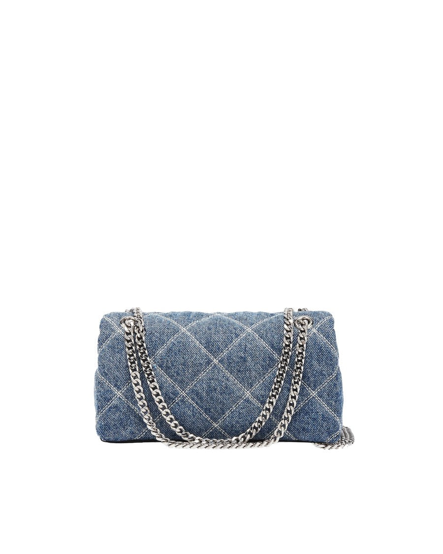 Marc Jacobs Quilted Denim Dual Chain Wallet Crossbody Bag