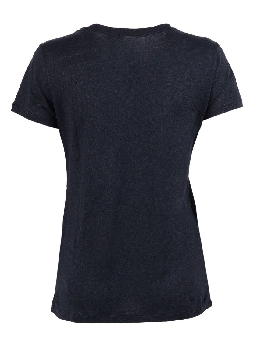 Filatures Du Lion Marine Soft Linen Round T-Shirt