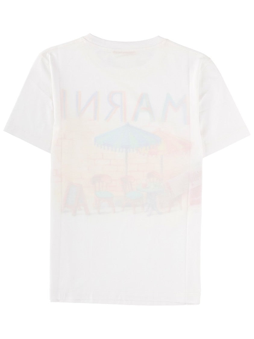 Marni Café Scene Print Cotton T-Shirt
