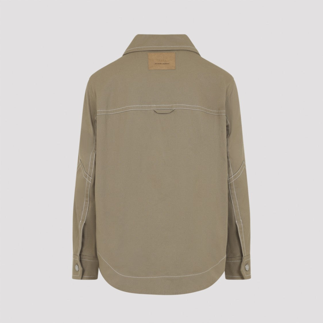 Ami Paris Cotton Casual Jacket With Structured Collar