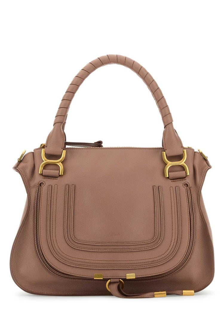 Chloé Antiqued Pink Leather Medium Marcie Handbag
