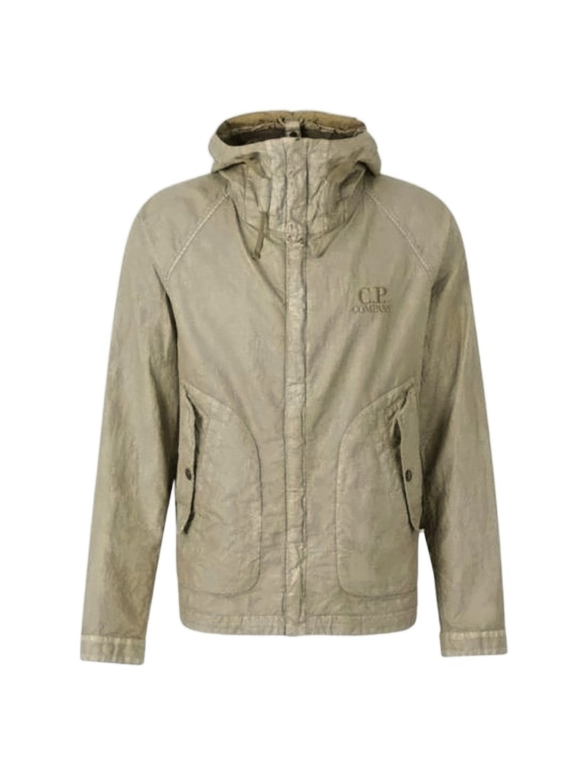 C.P. Company Hooded Linen Jacket With Textured Finish