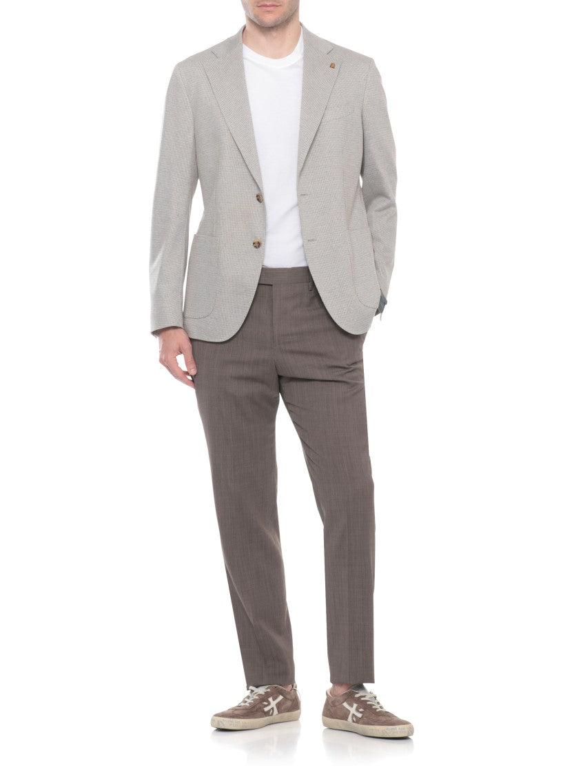 La Torre Red Beige Pied De Poule Blazer