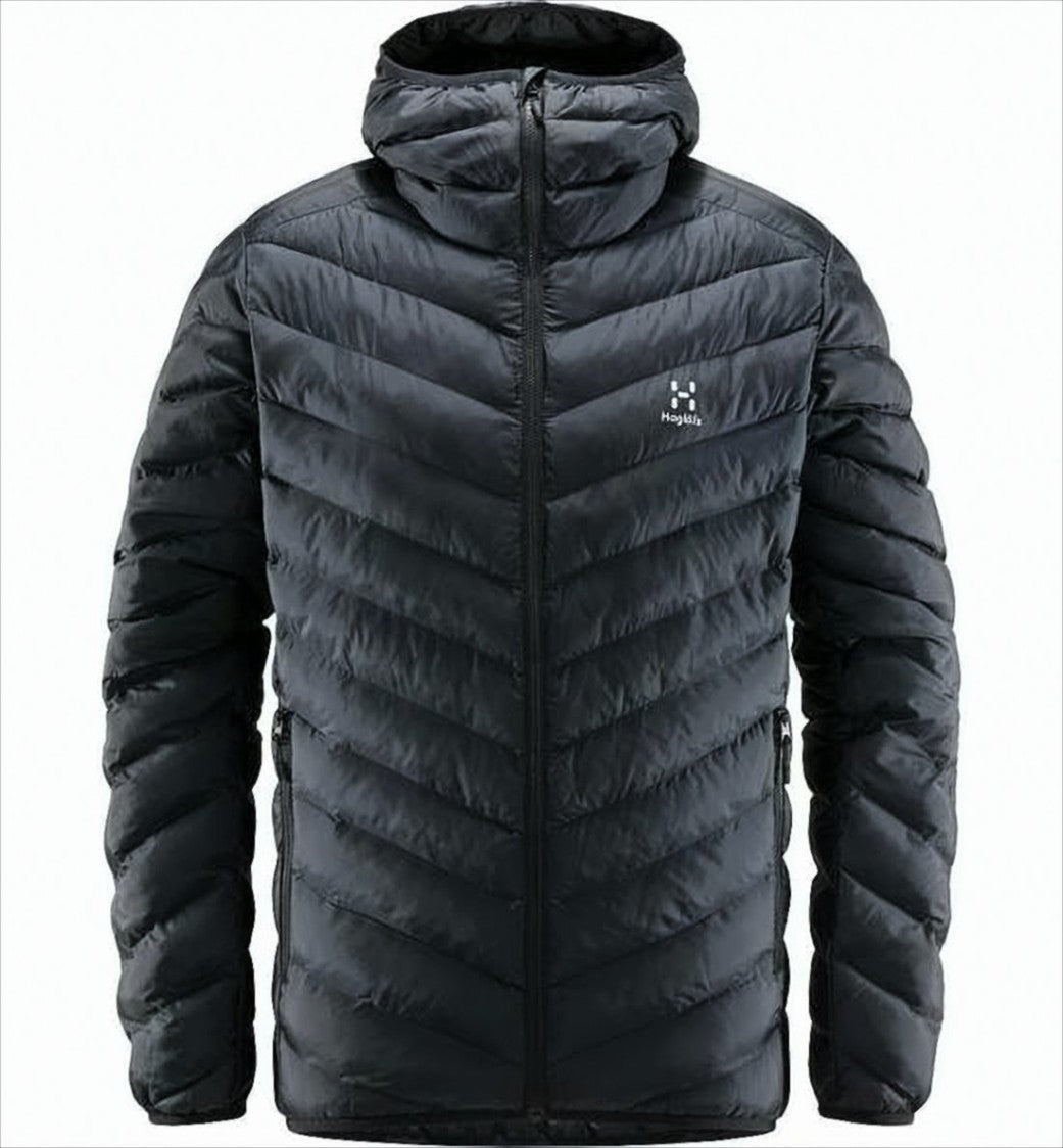 Haglöfs Quilted Black Padded Jacket With Hood