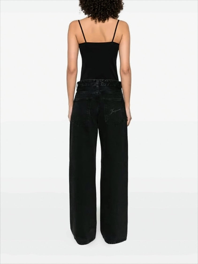 Jacquemus Wide-Leg Denim Pants With Classic Five-Pocket Design