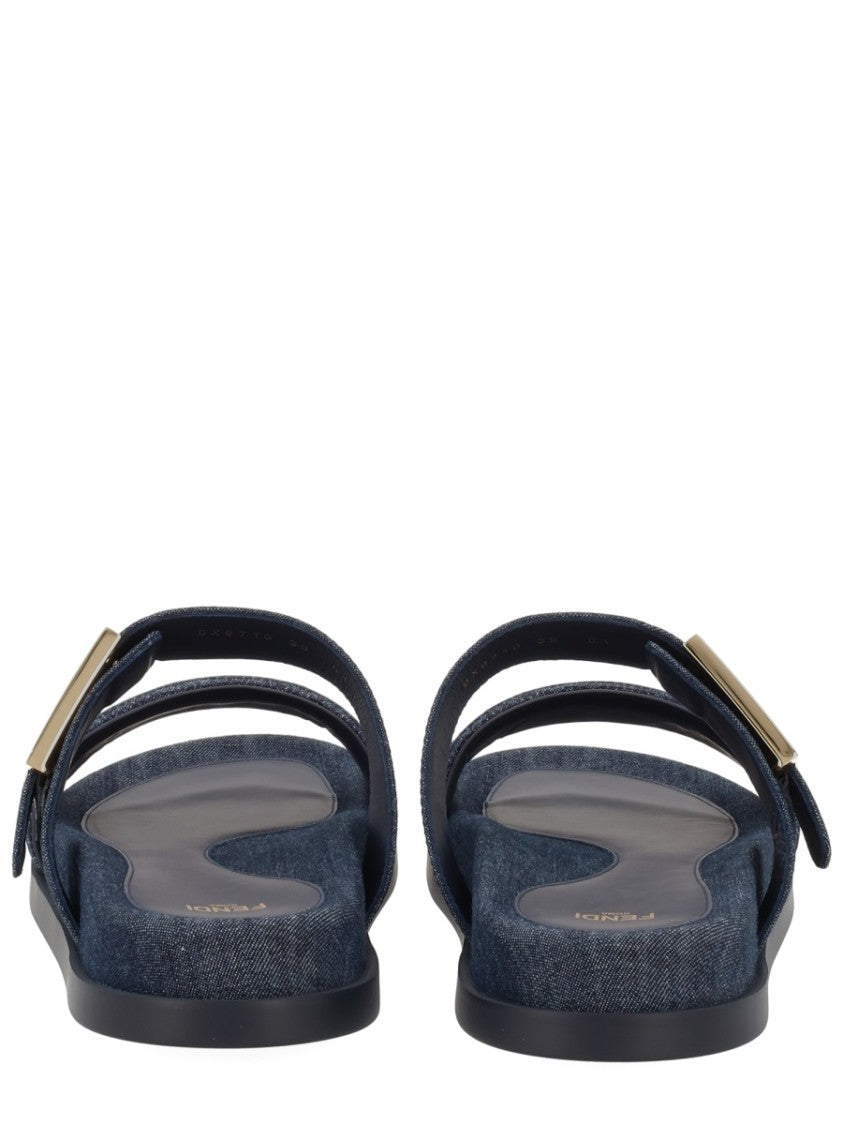 Fendi Fendi Feel Flat Fabric Sandals