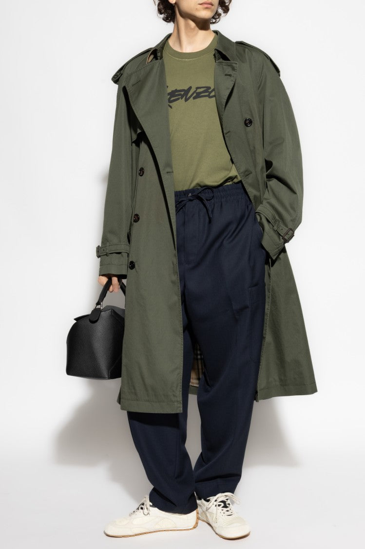 Kenzo Loose-Fit Wool Trousers With Wide Legs