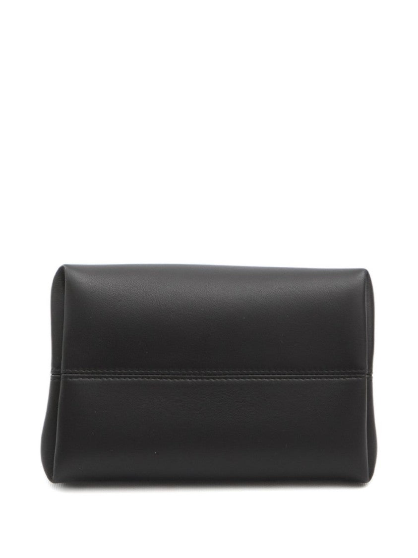 Jacquemus Structured Black Bag With Gold-Tone Frame And Unique Clasp