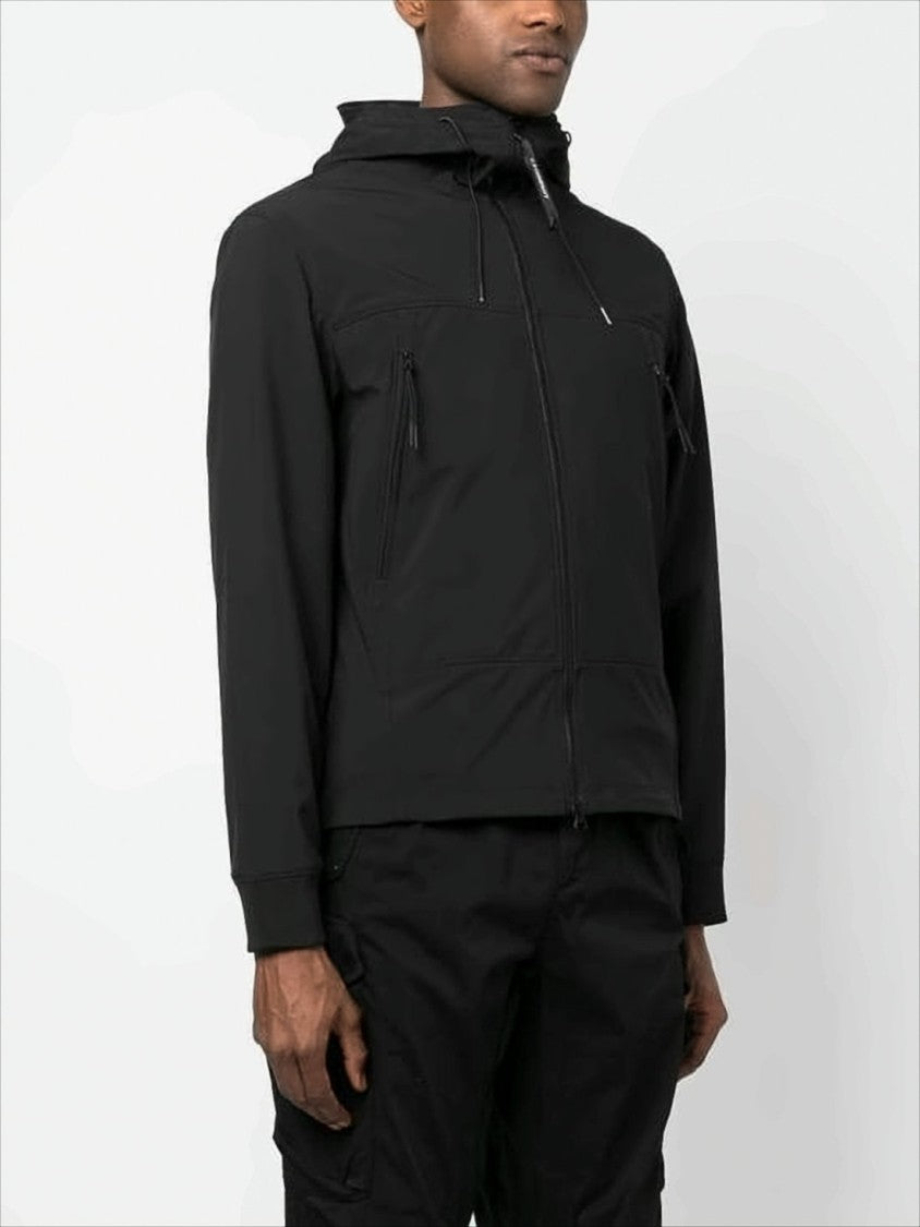 C.P. Company Front Zip Black Jacket With Adjustable Hood