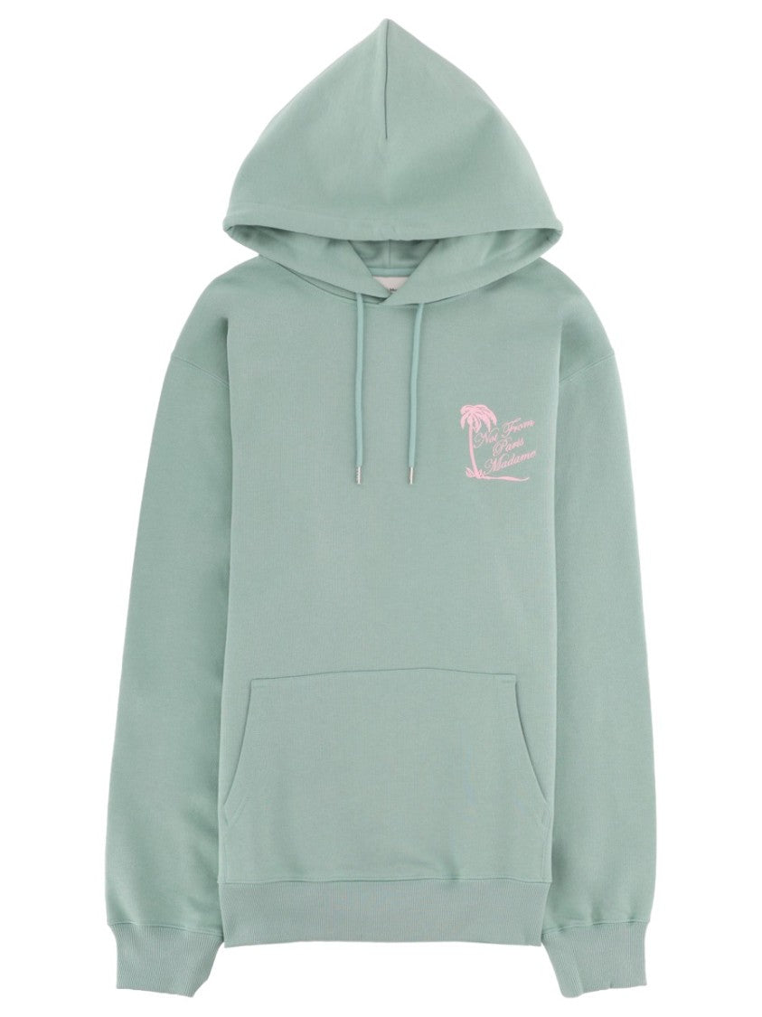 Drôle De Monsieur Slogan Palmiers Cotton Hoodie