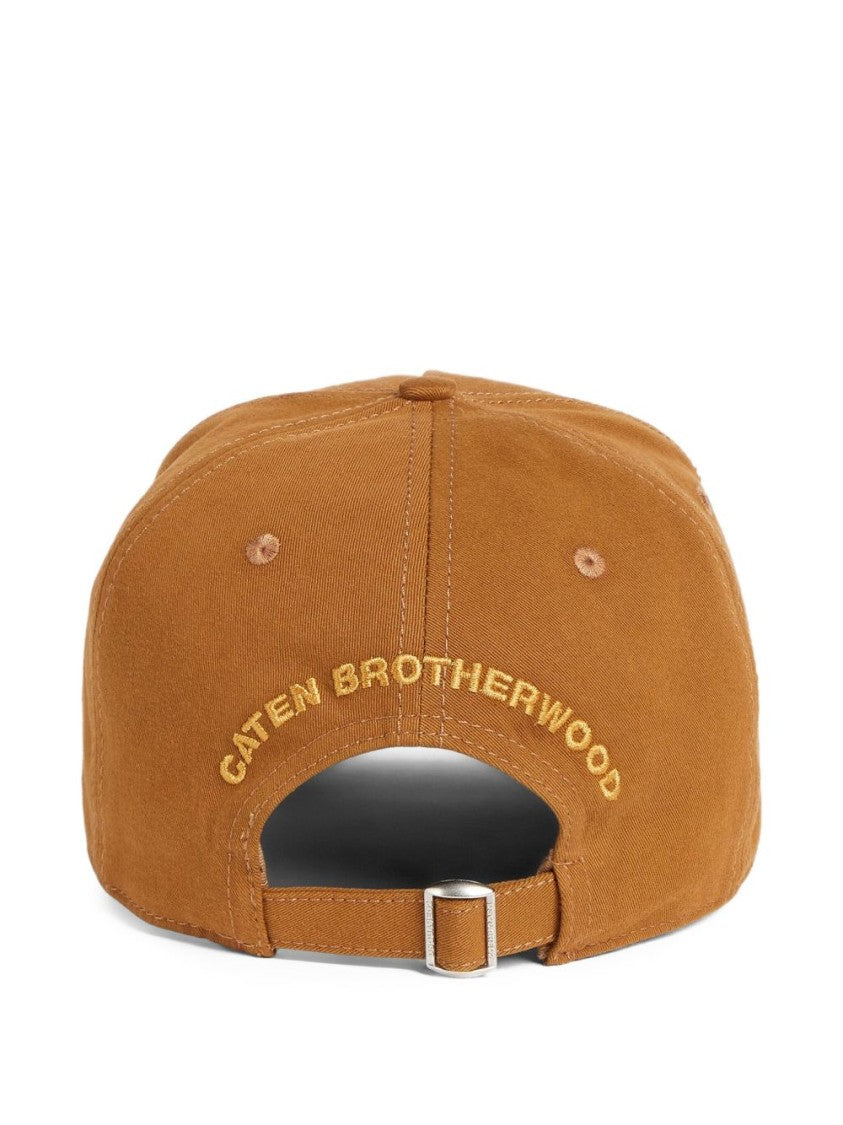 Dsquared2 Brown Cap With Embroidered Logo Patch