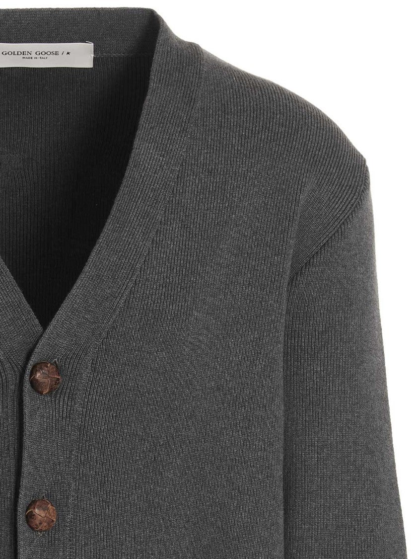 Golden Goose Logo Patch Cotton Cardigan