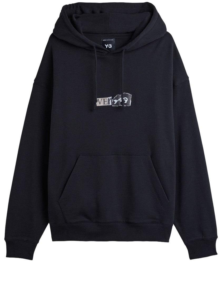 Y-3 Cotton Hoodie With Adjustable Hood And Front Logo