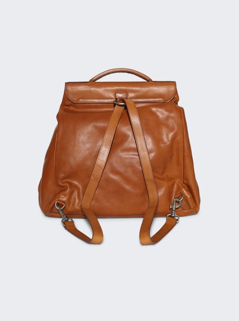 Dries Van Noten Tan Top Handle Bag With Detachable Strap And Versatile Design