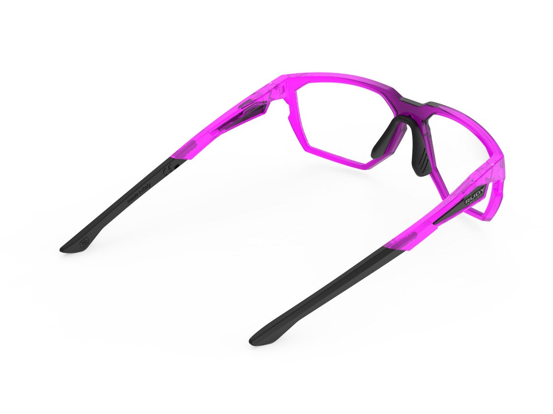 Rudy Project Pink No Code Translucent Geometric Sunglasses