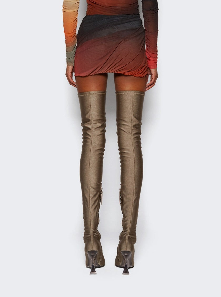 The Attico Ombre Mini Skirt With Ruched Detailing