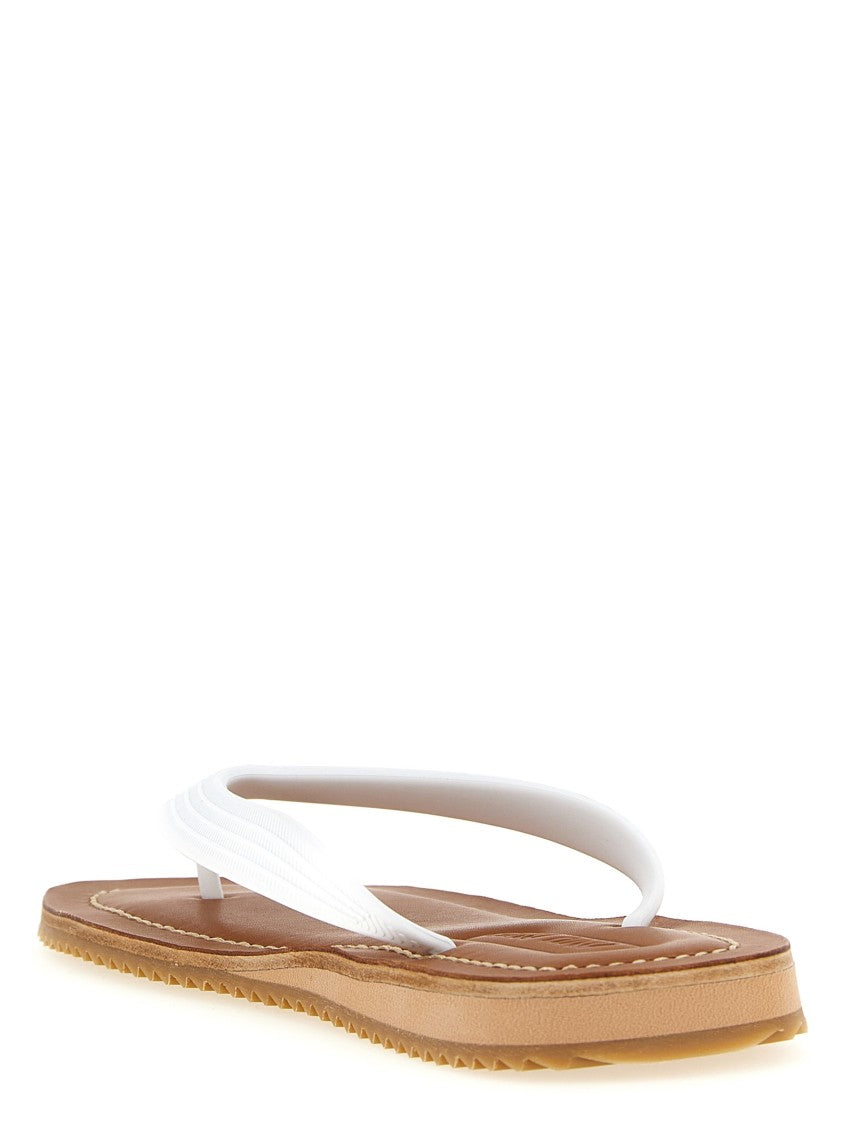 Miu Miu Logo Thong Sandals