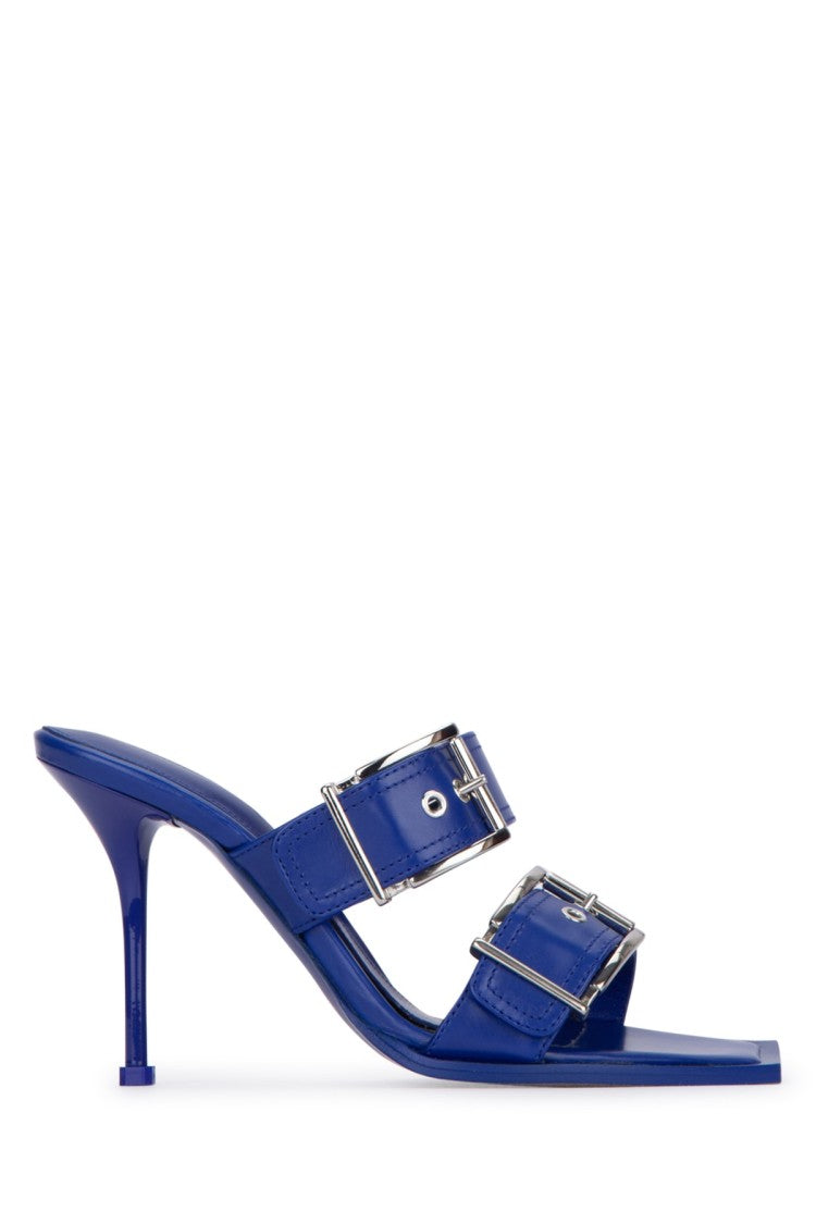 Alexander Mcqueen High-Heeled Sandals With Glossy Blue Finish