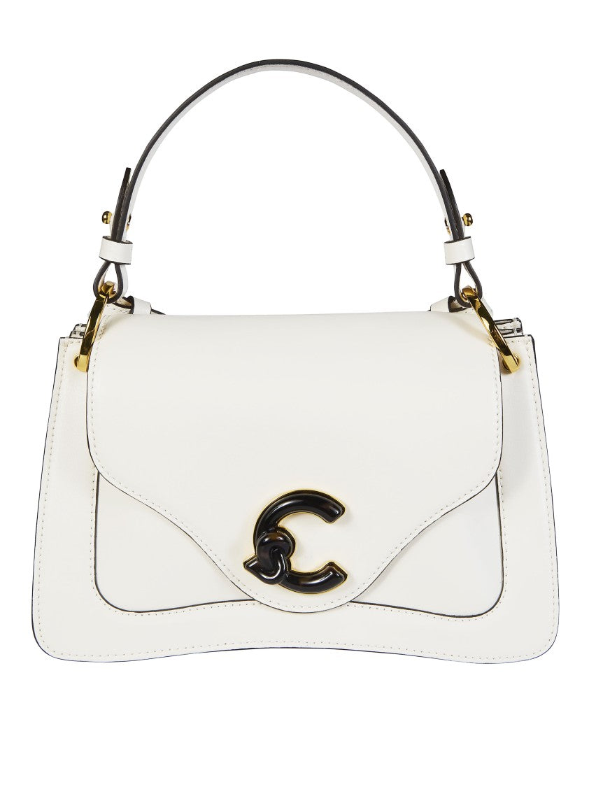 Coccinelle C-Me Calf Black Piping Handbag