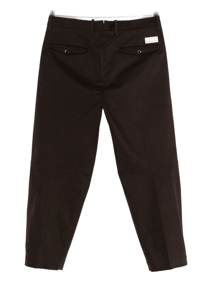 Nine In The Morning Brown Straight-Leg Trousers With Tailored Cut