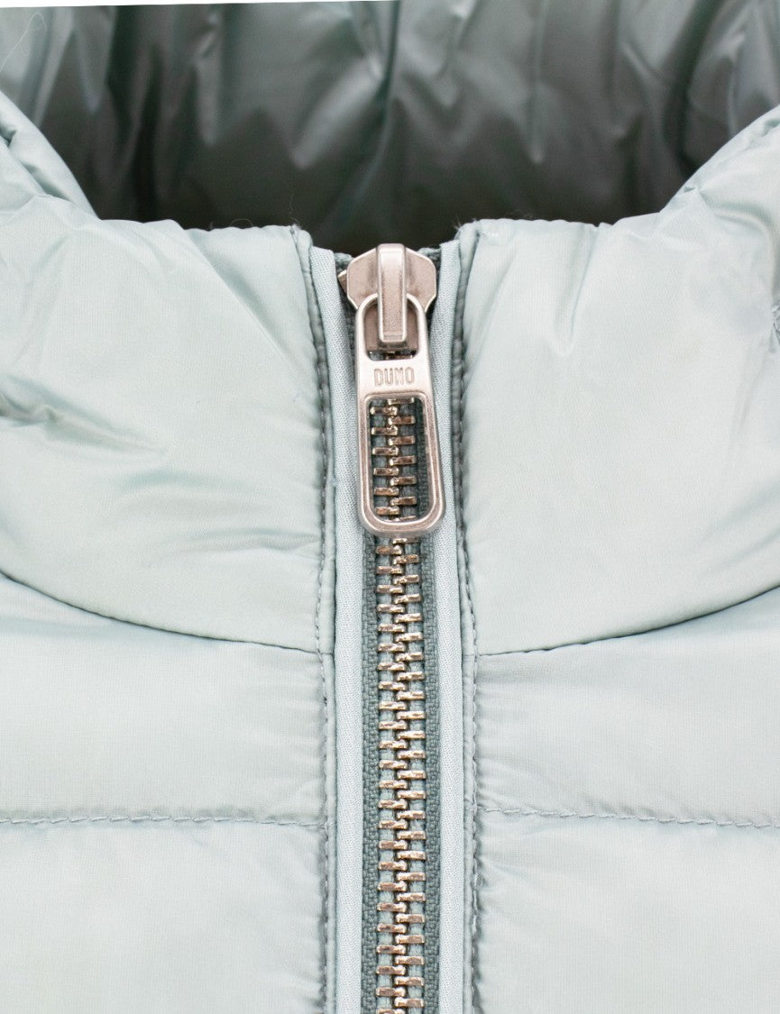 Duno Quilted Aqua Green Waistcoat With Adjustable Collar