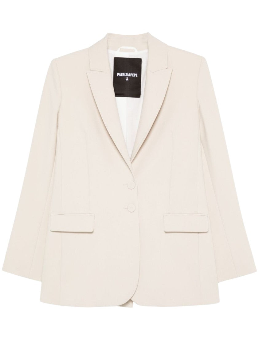 Patrizia Pepe Light Beige Tailored Blazer