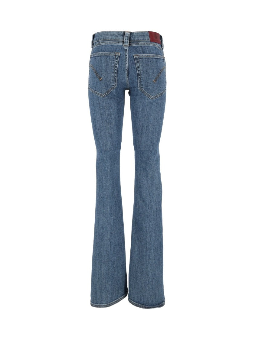 Dondup Blue Patti High-Waisted Flared Jeans