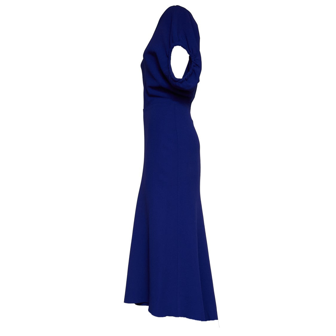 Victoria Beckham Asymmetric Hem V-Neck Midi Dress