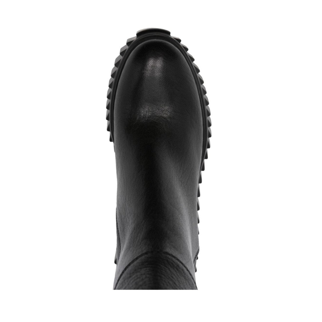 Agl Black Tiggy Goat Leather Chunky Sole Boots