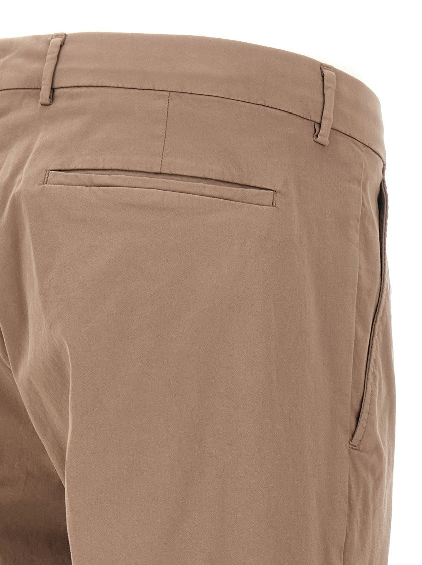 Pal Zileri Stretch Cotton Chinos With Pleated Design