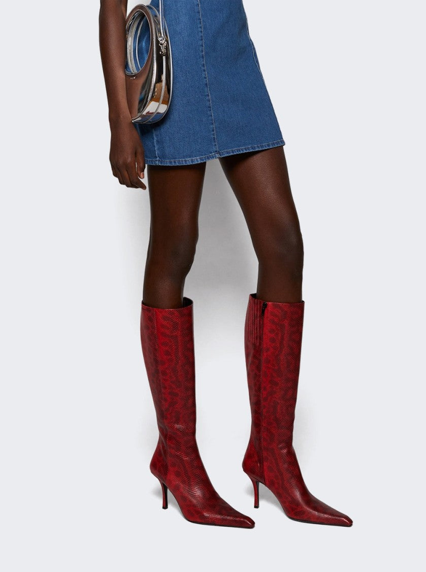 Alexander Wang Vivica 85 Knee High Boot Red