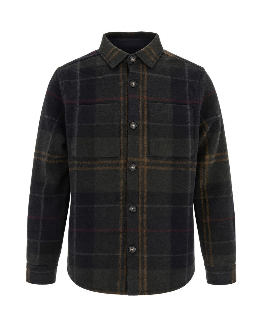Barbour Woodlane Shadow Tartan Wool-Blend Overshirt
