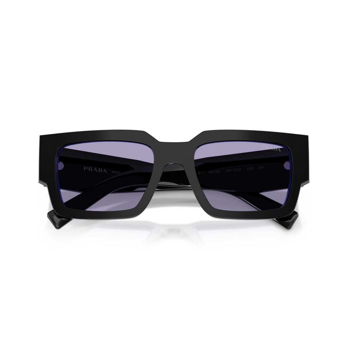 Prada 0Pr B17s Rectangular Frame Black Acetate Sunglasses