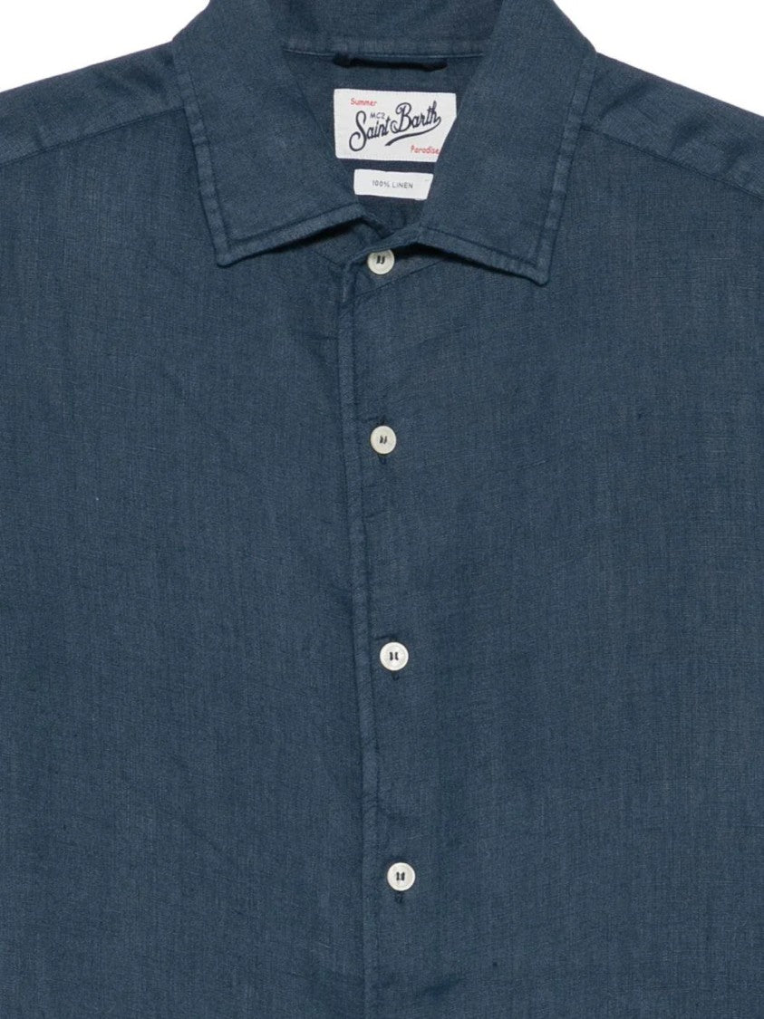 Mc2 Saint Barth Long-Sleeve Button-Up Shirt With Classic Collar
