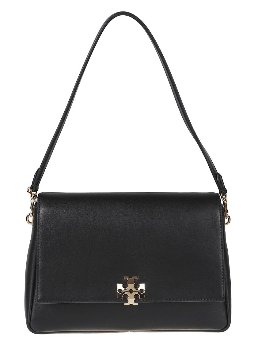 Tory Burch Black Leather Charlie Shoulder Bag