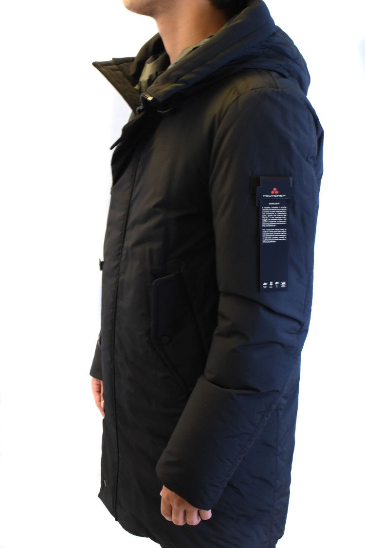 Peuterey Blue Nylon Quilted Down Jacket